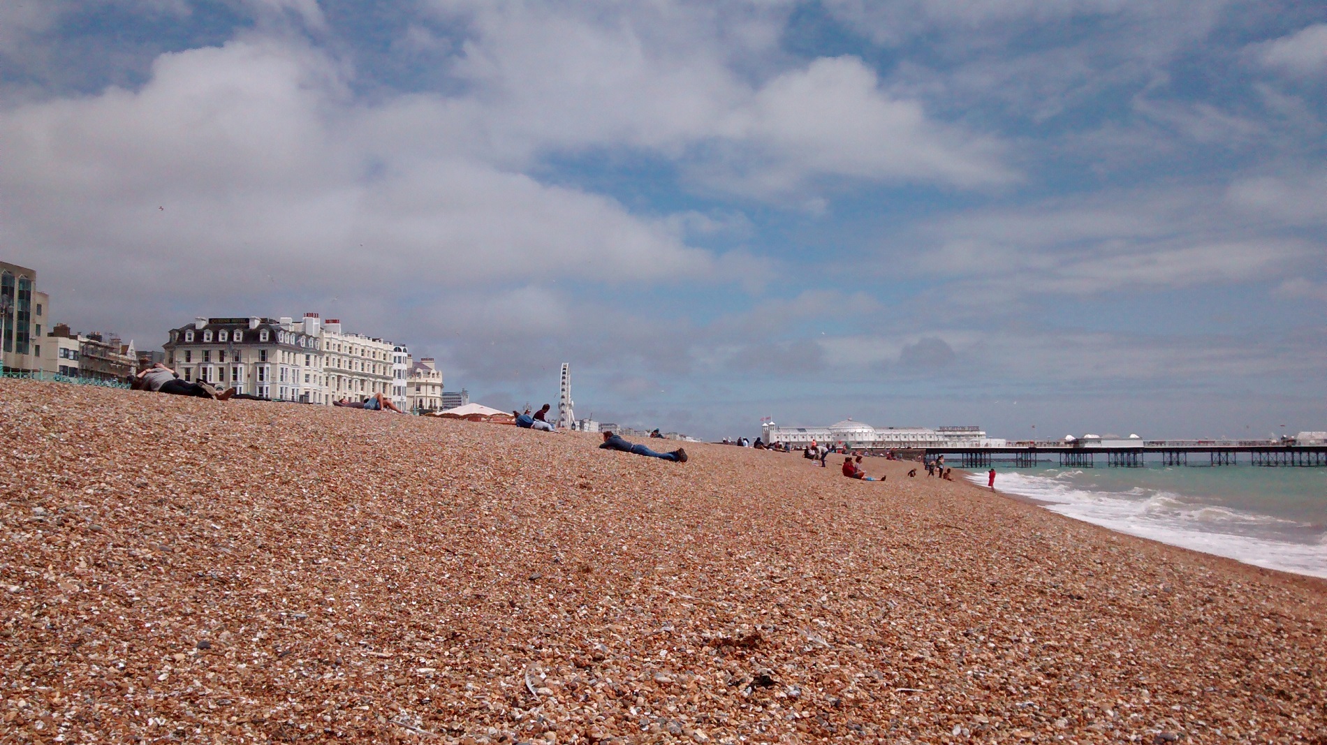 Brighton beach pier sunny summer