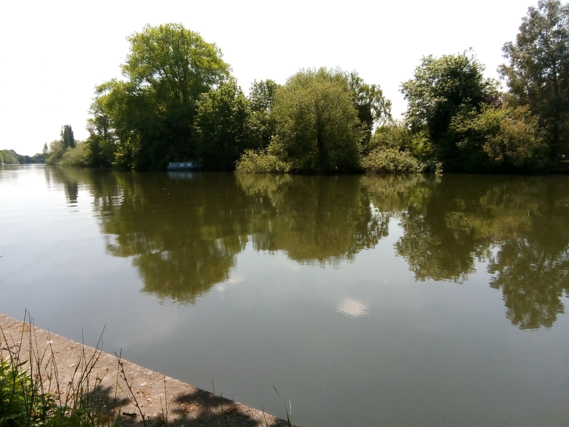 River Thames Middlesex calm sunshine