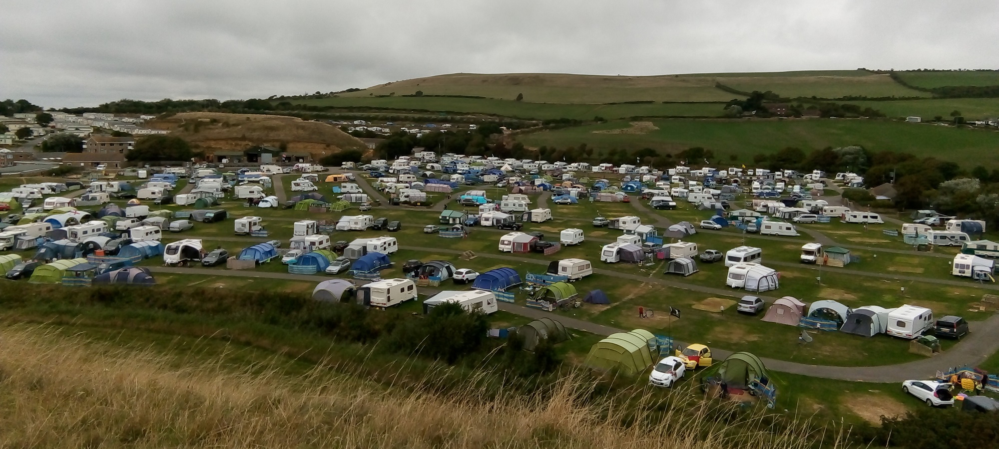 Campsite rural summer tents
