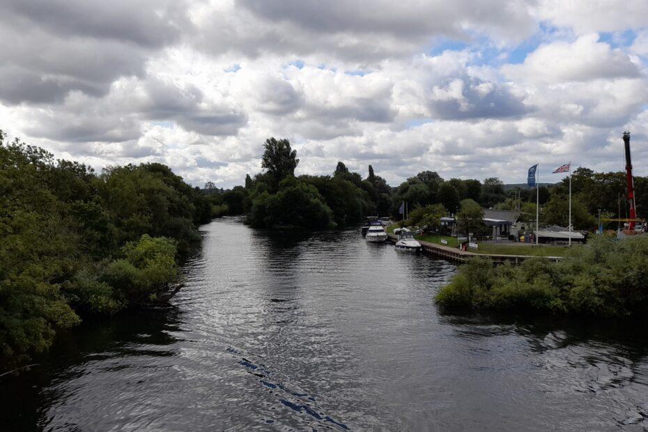 A view of the River Thames near Bray on a cloudy summer day